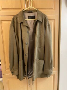 90s Made in Canada MacMor Chore Coat Shacket. Faux suede XL XXL